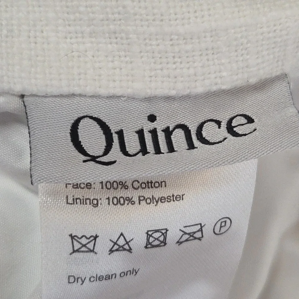 Quince Texture True Blackout Curtain 1  Panel White 48x84 Textured Cotton Lined